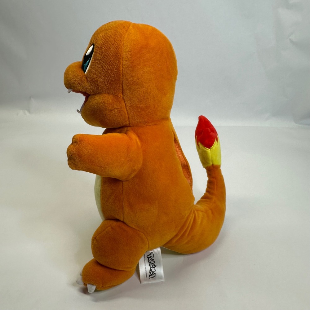 Pokemon Charmander Sound‎ Lights Plush Stuffed Animal Orange Fire Type 10" Works - Picture 8 of 11
